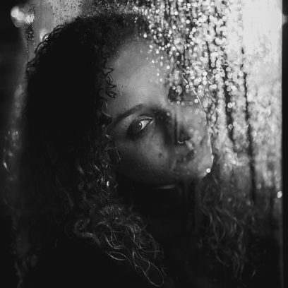 girl with lights